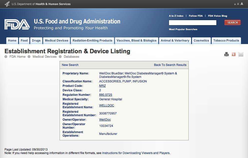 WellDoc BlueStar or WellDoc DiabetesManager System and DiabetesManager Rx System